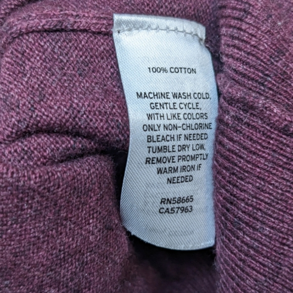 1901 Men’s 100% Cotton Burgundy Sweater L 🍂 - Picture 6 of 7